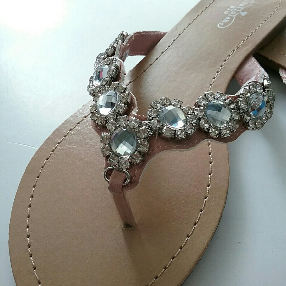 Tallulah Blu Light Pink Crystal Detail Sandal - Picture 4 of 8